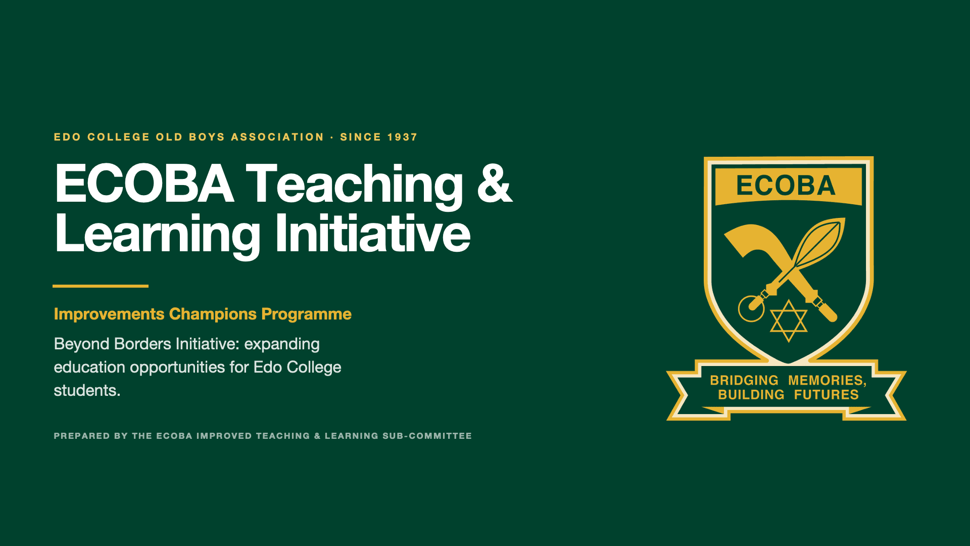 ECOBA Teaching & Learning Initiative